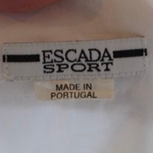 Escada Sport Short Sleeve Button Down Polo White Womens Size 40/8 - Picture 4 of 7
